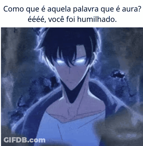 A Man With Blue Eyes And The Words Como Que E Aquela Palavra Que É Aura GIF