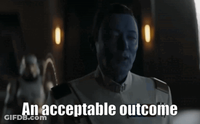 A Man With Blue Paint On His Face And The Words `` An Acceptable Outcome '' Behind Him . GIF