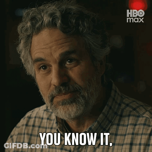 A Man With Curly Hair And A Beard Says You Know It GIF
