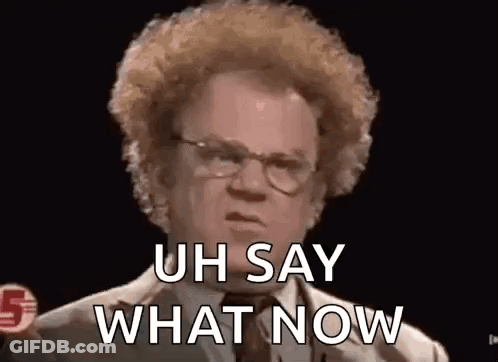 Man With Curly Hair And Glasses Talking About What Now GIF