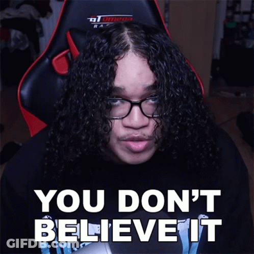 Man With Curly Hair Glasses And Black Shirt GIF