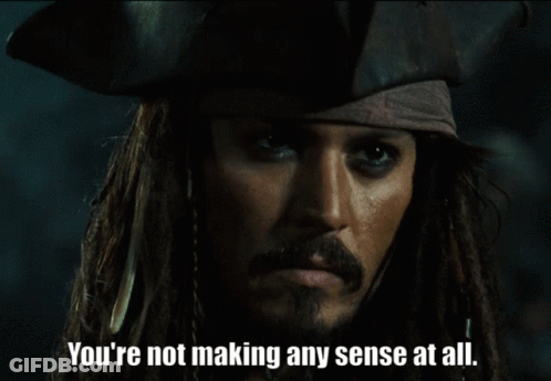 A Man With Dreadlocks And A Hat Says " You 'Re Not Making Any Sense At All .. " GIF