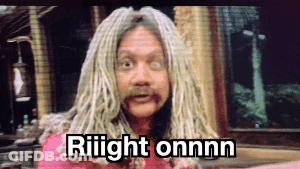 A Man With Dreadlocks And A Moustache Says " Riilight Onnnn " GIF