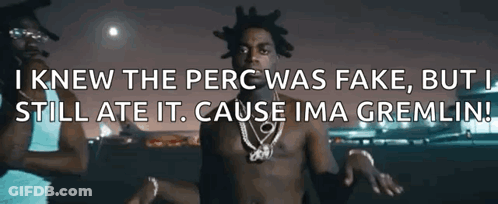 A Man With Dreadlocks And A Necklace Says I Knew The Perc Was Fake But I Still Ate It GIF