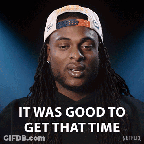 A Man With Dreadlocks Says It Was Good To Get That Time On Netflix GIF