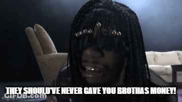 A Man With Dreadlocks Says They Should 'Ve Never Gave You Brothas Money GIF