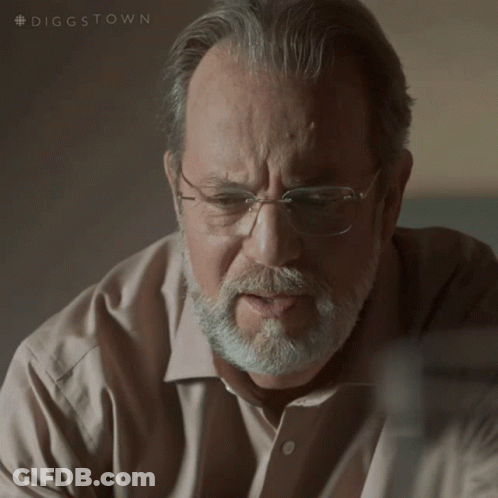 A Man With Glasses And A Beard Has The Hashtag #Diggstown On The Bottom GIF