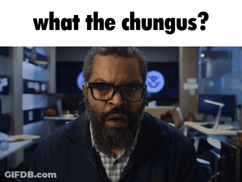 A Man With Glasses And A Beard Is Asking What The Chungus Is GIF