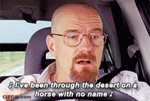 A Man With Glasses And A Beard Is Driving A Car And Singing GIF