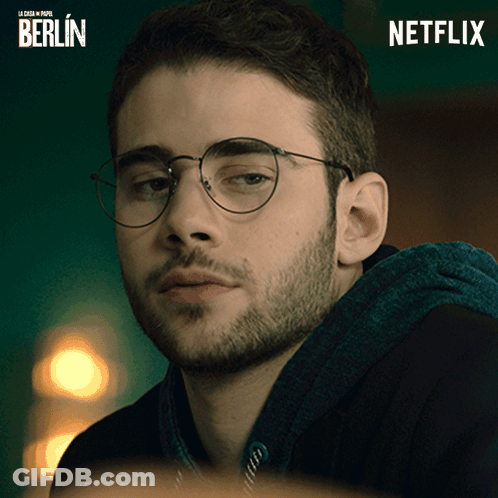 Man With Glasses And Beard On Netflix Ad GIF