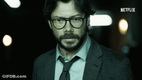 A Man With Glasses And A Beard Is On A Netflix Poster GIF