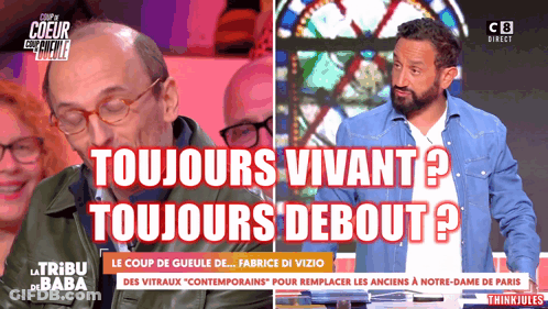 A Man With Glasses And A Beard Is On A Tv Show Called Coup De Cœur GIF