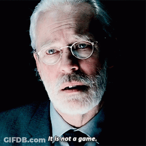A Man With Glasses And A Beard Is Saying It Is Not A Game GIF