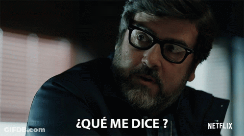 A Man With Glasses And A Beard Says Qué Me Dice GIF