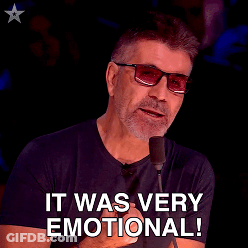A Man With Glasses And A Black Shirt Says It Was Very Emotional GIF