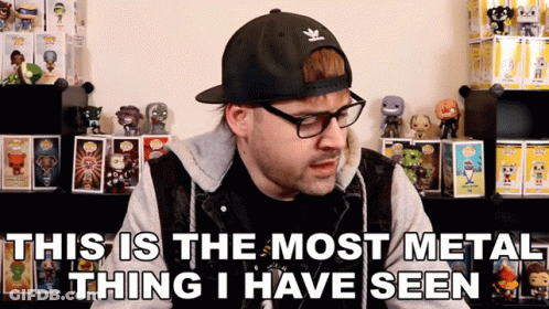 A Man With Glasses And A Hat Says This Is The Most Metal Thing I Have Seen GIF