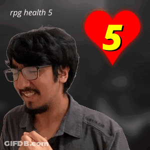 A Man With Glasses And A Heart With The Number 5 GIF