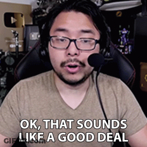 A Man With Glasses And A Microphone Says Ok That Sounds Like A Good Deal GIF