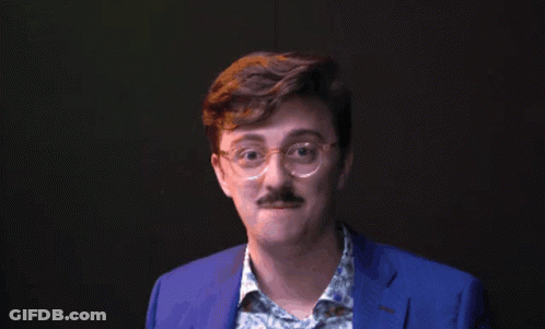 A Man With Glasses And A Mustache Has The Words " That 'S Science Baby " Above Him GIF