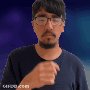 A Man With Glasses And A Mustache Is Covering His Nose GIF