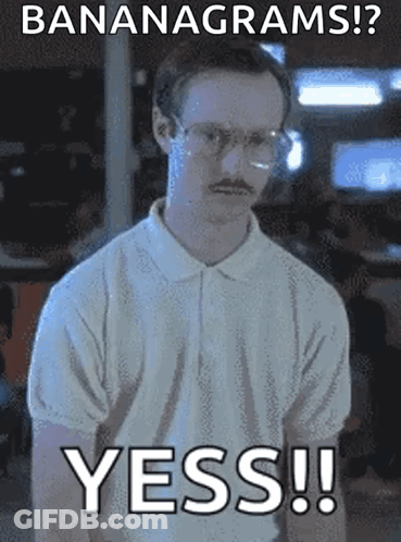 A Man With Glasses And A Mustache Is Wearing A White Shirt And Says Yess GIF