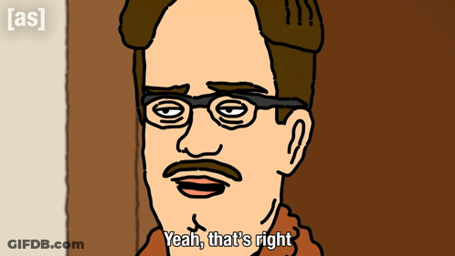 A Man With Glasses And A Mustache Says Yeah That 'S Right GIF