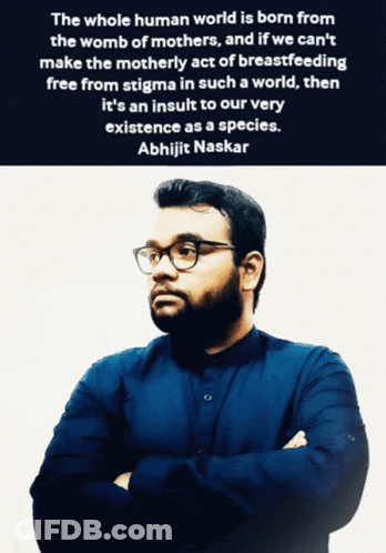 A Man With Glasses And A Quote By Abhijit Naskar GIF