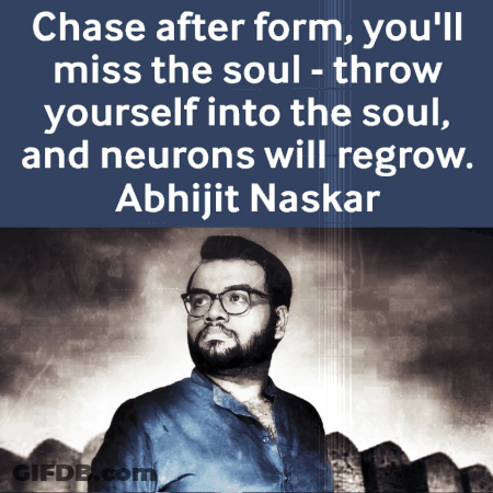 A Man With Glasses And A Quote By Abhijit Naskar GIF