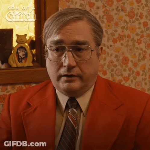 A Man With Glasses And A Red Suit Says I Got Fired GIF