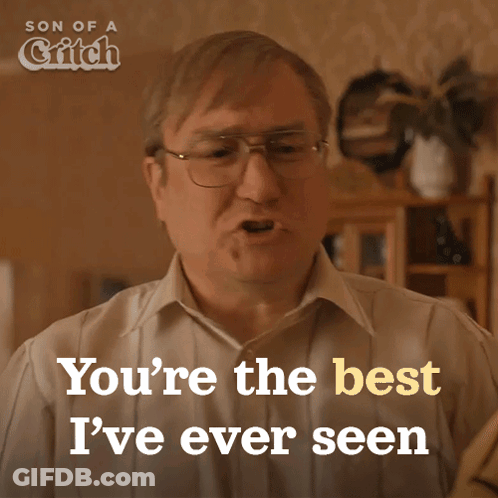 Man With Glasses Saying You're The Best GIF