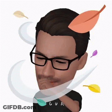 A Man With Glasses And A Shirt That Says Gur GIF