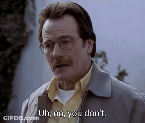 A Man With Glasses And A Yellow Shirt Says Uh No You Don T GIF