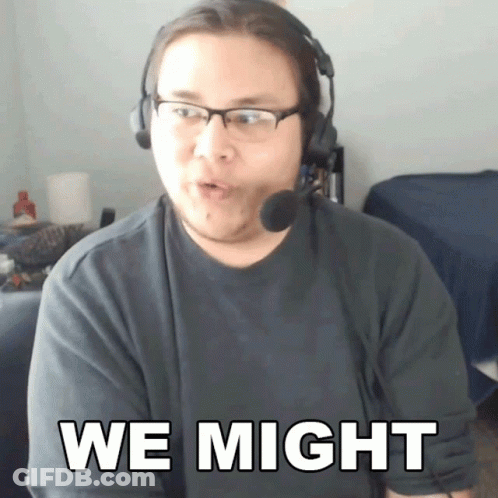 A Man With Glasses And Headphones Says We Might GIF