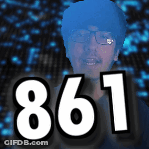 A Man With Glasses And The Number 861 GIF