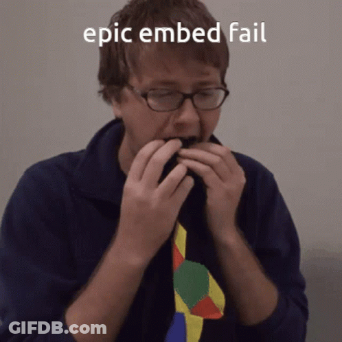 A Man With Glasses Eating Something With The Caption Epic Embedded Fail GIF