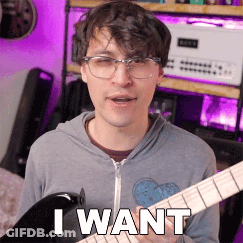 Man With Glasses Playing Guitar I Want GIF