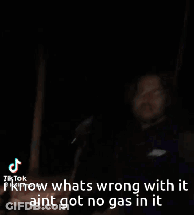 A Man With Glasses Is Making A Funny Face With The Words I Know Whats Wrong With It Aint Got No Gas In It GIF