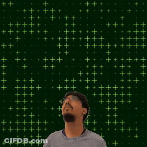 A Man With Glasses Looks Up At The Number 18 GIF