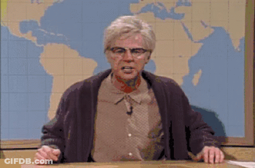 A Man With Glasses Says " And That 'S The Way It Was " In Front Of A Map Of The World GIF