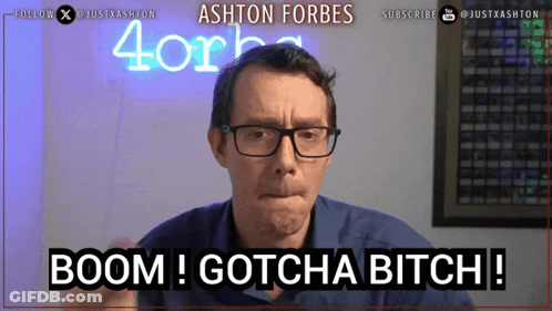 A Man With Glasses Says Boom ! Gotcha Bitch ! GIF
