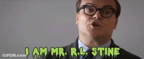 A Man With Glasses Says I Am Mr R.l. Stine GIF