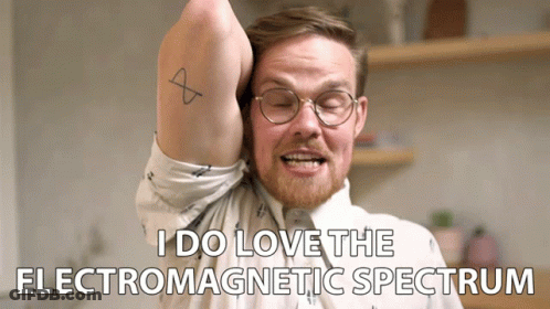 A Man With Glasses Says I Do Love The Electromagnetic Spectrum GIF
