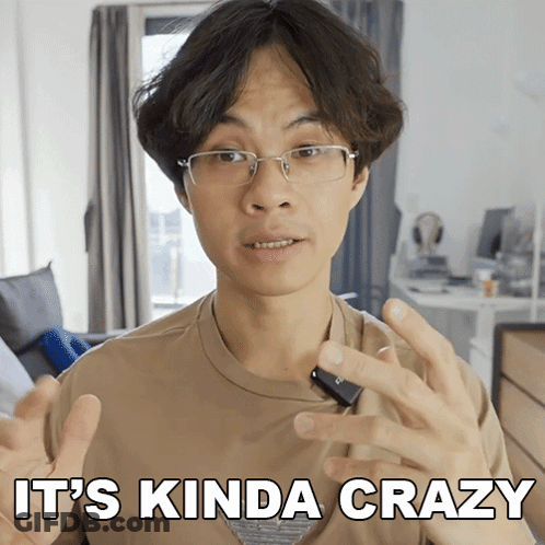 A Man With Glasses Says It 'S Kinda Crazy In Front Of Him GIF