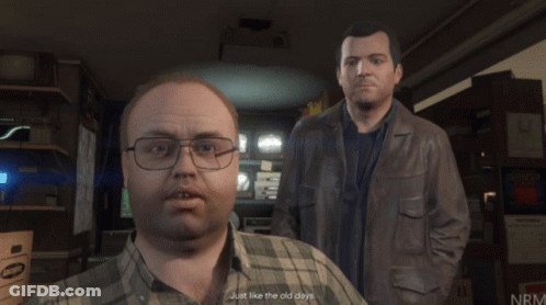 A Man With Glasses Says Just Like The Old Days In A Video Game GIF