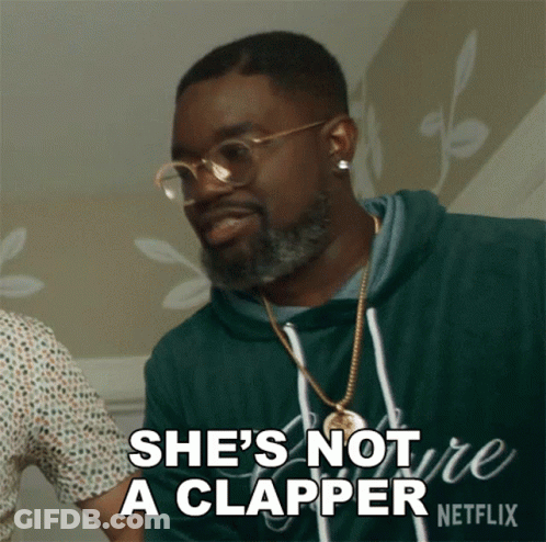 A Man With Glasses Says She 'S Not A Clapper Netflix GIF