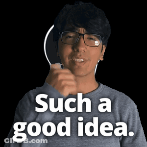 A Man With Glasses Says Such A Good Idea While Holding A Light Bulb GIF
