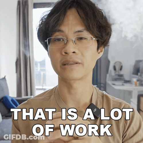 A Man With Glasses Says That Is A Lot Of Work While Holding A Key GIF