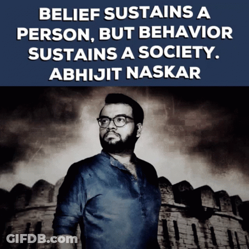 Man With Glasses In Front Of Castle And Quote GIF
