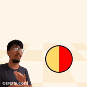 A Man With Glasses Stands In Front Of A Golden Ratio + Speedy Goldspeedy Logo GIF