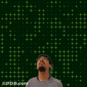 A Man With Glasses Stands In Front Of A Green Background With The Number 18 GIF